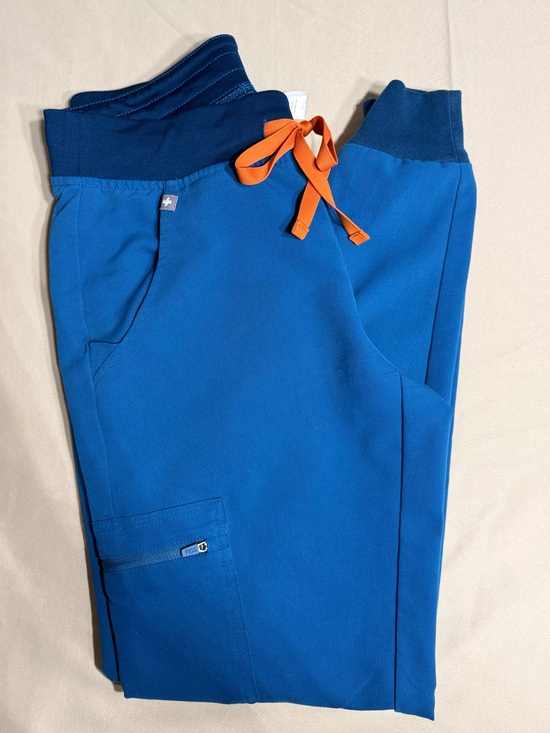Figs Pants - FIGS Zamora High Waisted 6-Pocket Classic Fit Jogger Scrub Pants Alps Blue XSR